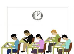 students-taking-exam-cartoon