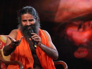 New Delhi: Yoga Guru Baba Ramdev addresses during "NDTV Yuva 2018", in New Delhi on Sept 16, 2018. (Photo: Amlan Paliwal/IANS)