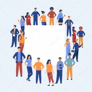 crowd-diverse-people-standing-together-around-empty-banner_74855-5795-1