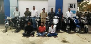 <strong>નેત્રમની મદદથી વાહનો ચોરી કરતી ત્રિપુટી ઝડપાઈ</strong>