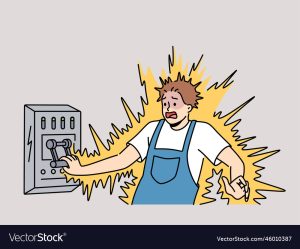 man-get-electric-shock-vector-46010387