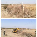 રેવન્યુ વિભાગ-મુંદરા સાથે સંકલન કરી સરકારી ગૌચર જમીન પર ગેરકાયદેસર રીતે કરેલ દબાણ દુર કરતી પ્રાગપર પોલીસ