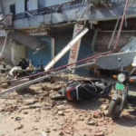 રાપર એસટી ડેપો નજીક જર્જરીત ઈમારતનો સ્લેબ પડતા ભારે દોડધામ