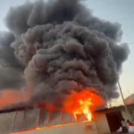 કચ્છના ચોપડવા ગામ નજીક ભંગારના વાડામાં આગ લાગી