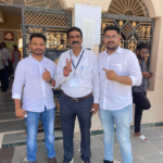 કોંગ્રેસના ઉમેદવાર રામદેવસિંહ જાડેજા દ્વારા મતદાન કરવામાં આવ્યું